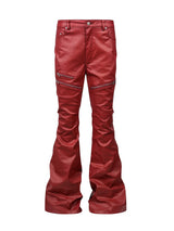 LIQUID METAL PINK WAXED PANTS
