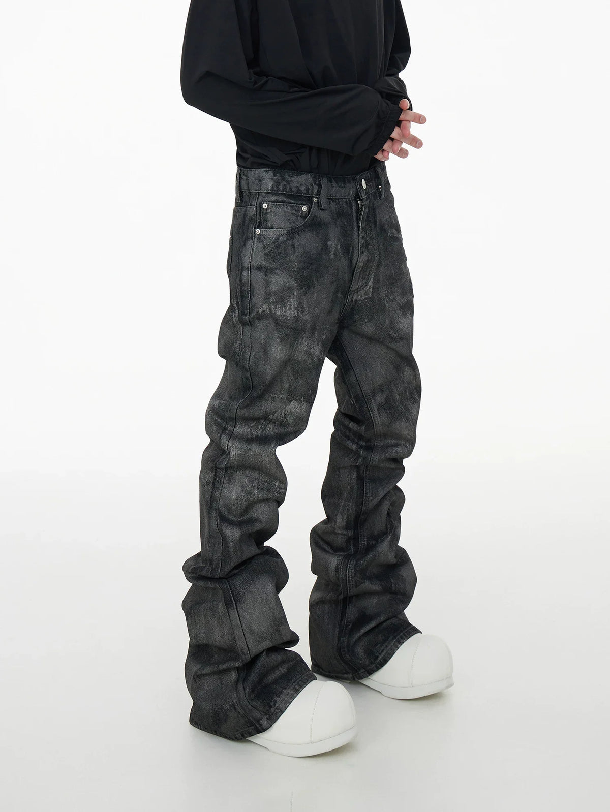 SLIM GLITTER FLARE JEANS