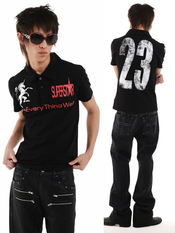 EMBROIDERED BEADED POLO SHIRT