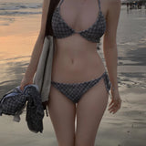 RELAXED CHECKERED COVER-UP SET