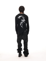 IRREGULAR DRAGON PATTERN T-SHIRT