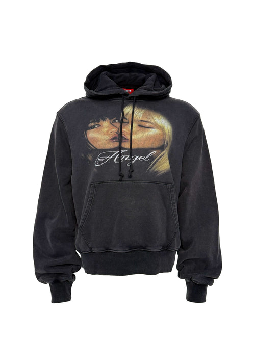 ANGEL PRINT HOODED SWEATSHIRT