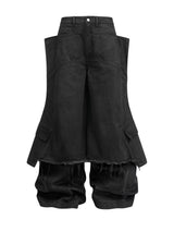 DESTRUCTION DOUBLE WAX SKIRT PANTS
