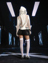 MESH SPLICE ZIPPER JACKET