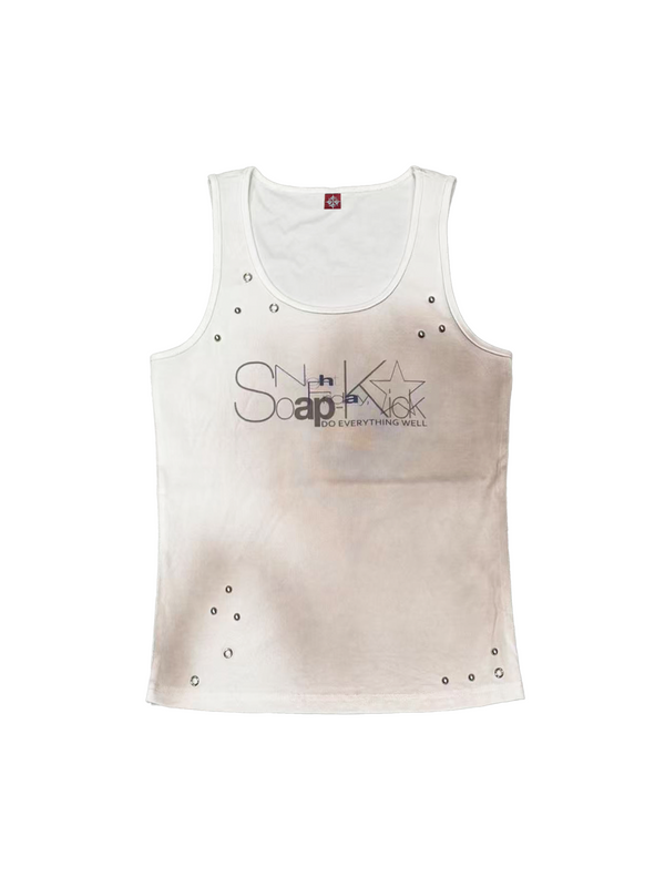 WASHED IRREGULAR RIVET TEE