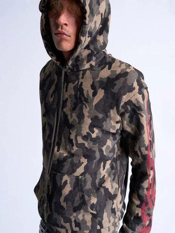 FLAME CAMO FITTED HOODIE