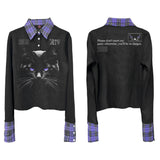PLAID SPLICED SPIRIT POLO SHIRT