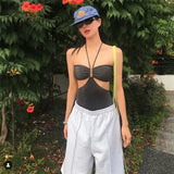 STRAPLESS HALTER-NECK BIKINI SET