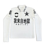 SKULL EMBROIDERED POLO SHIRT