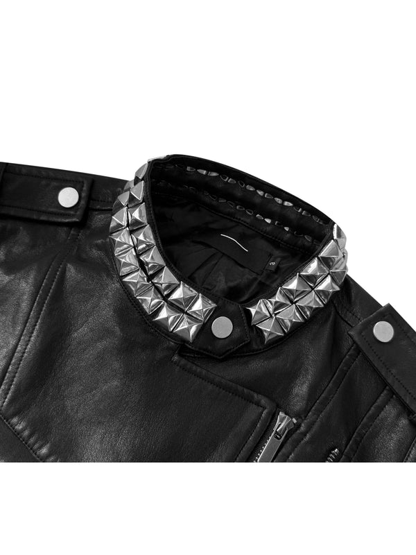 STUDDED SILK LINED JACKET