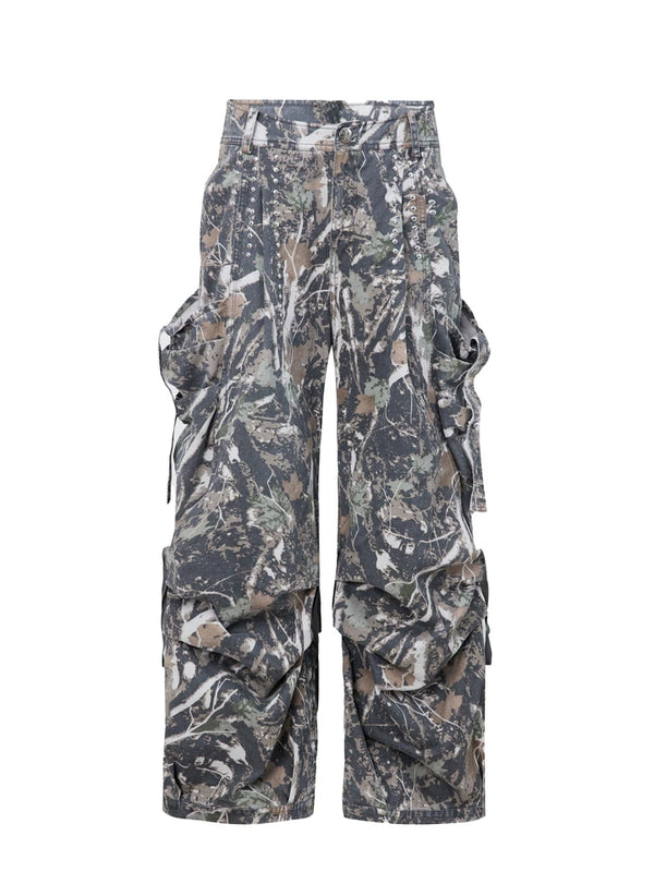 RETRO FUNCTIONAL WIDE LEG PANTS