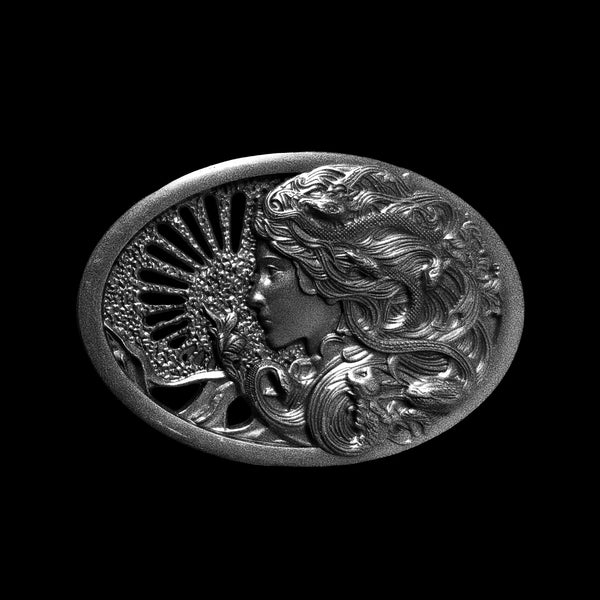 EMBOSSED LEATHER BELT