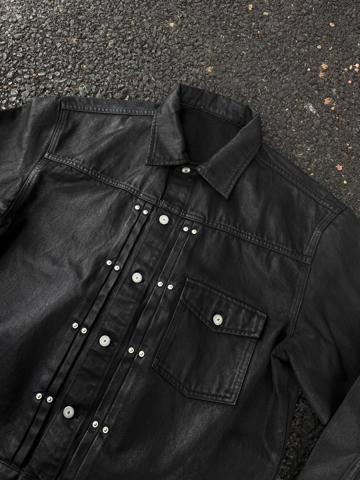 VINYL COATED DENIM JACKET