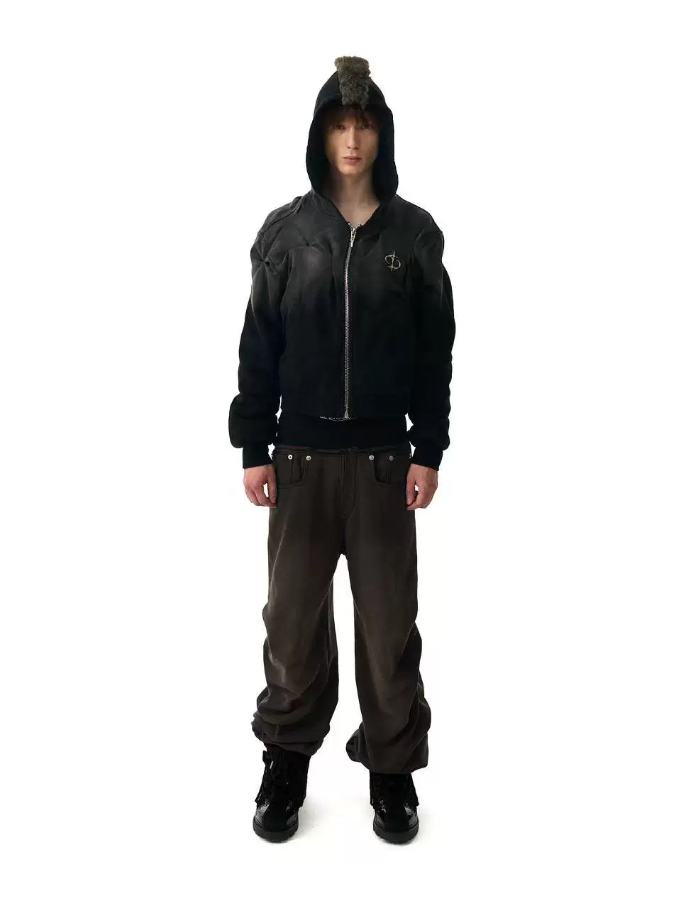 SKULL PRINT DRAWSTRING SWEATPANTS