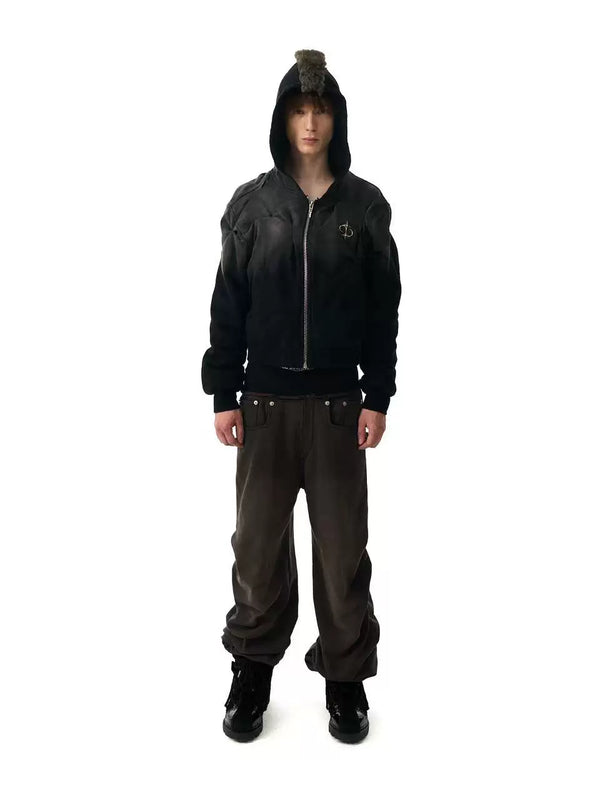 SKULL PRINT DRAWSTRING SWEATPANTS