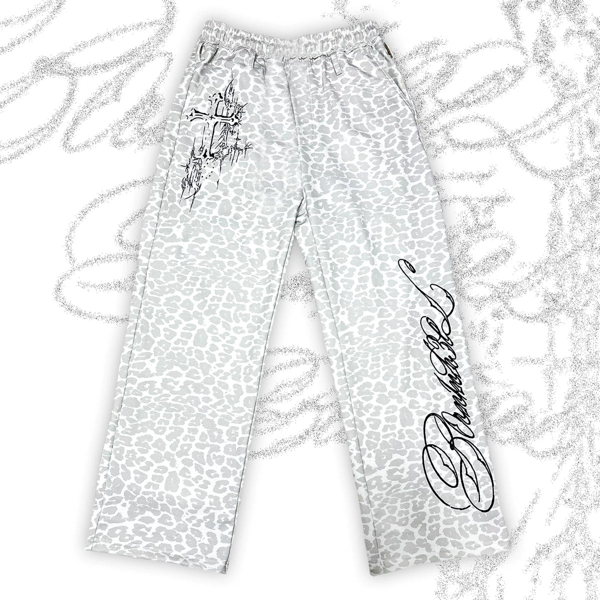 LEOPARD FLORAL SWEATPANTS