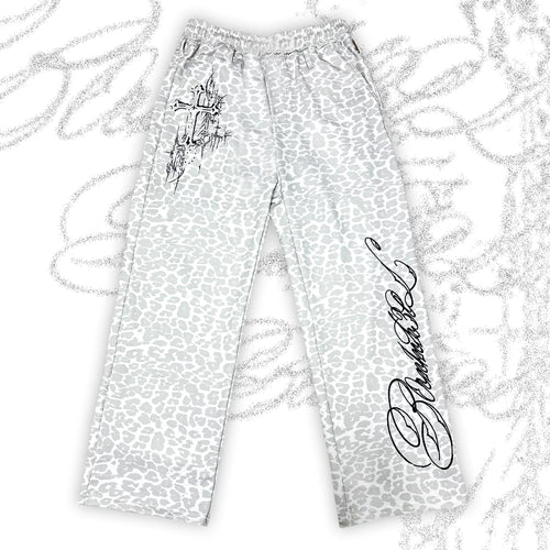 LEOPARD FLORAL SWEATPANTS