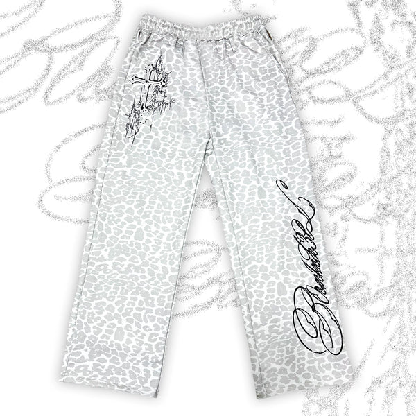 LEOPARD FLORAL SWEATPANTS