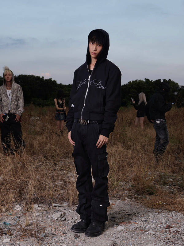 DISTRESSED BLACK SLIM FIT DENIM PANTS