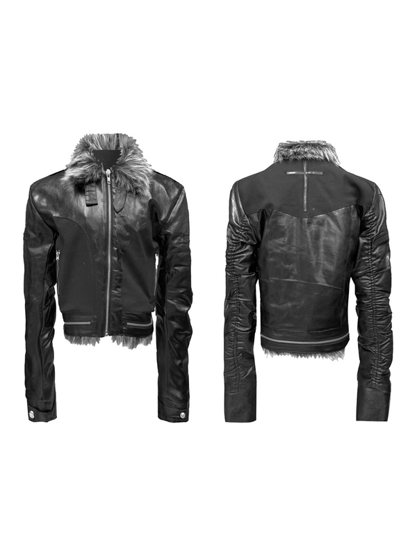 THICK COTTON COAT WITH FUR COLLAR