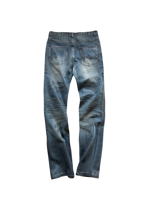 3D WHISKER DENIM PANTS