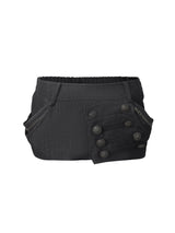 ASYMMETRIC METAL BUCKLE SKIRT