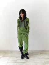 COLOR BLOCKED FLEECE HOODIE