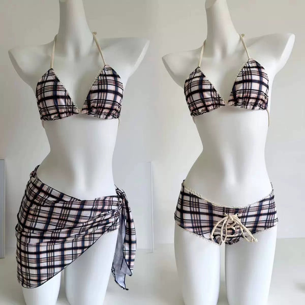RETRO CHECKERED BIKINI SET
