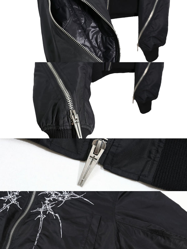 ORGANIC BONE PRINT ZIPPER JACKET