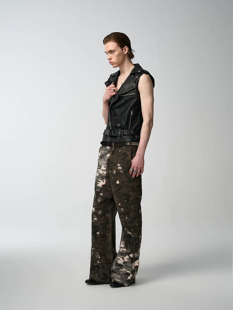 DISSOLVING CAMOUFLAGE DROP CROTCH PANTS