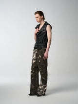 DISSOLVING CAMOUFLAGE DROP CROTCH PANTS