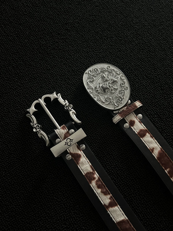 COWHIDE RIVET BELT BELT