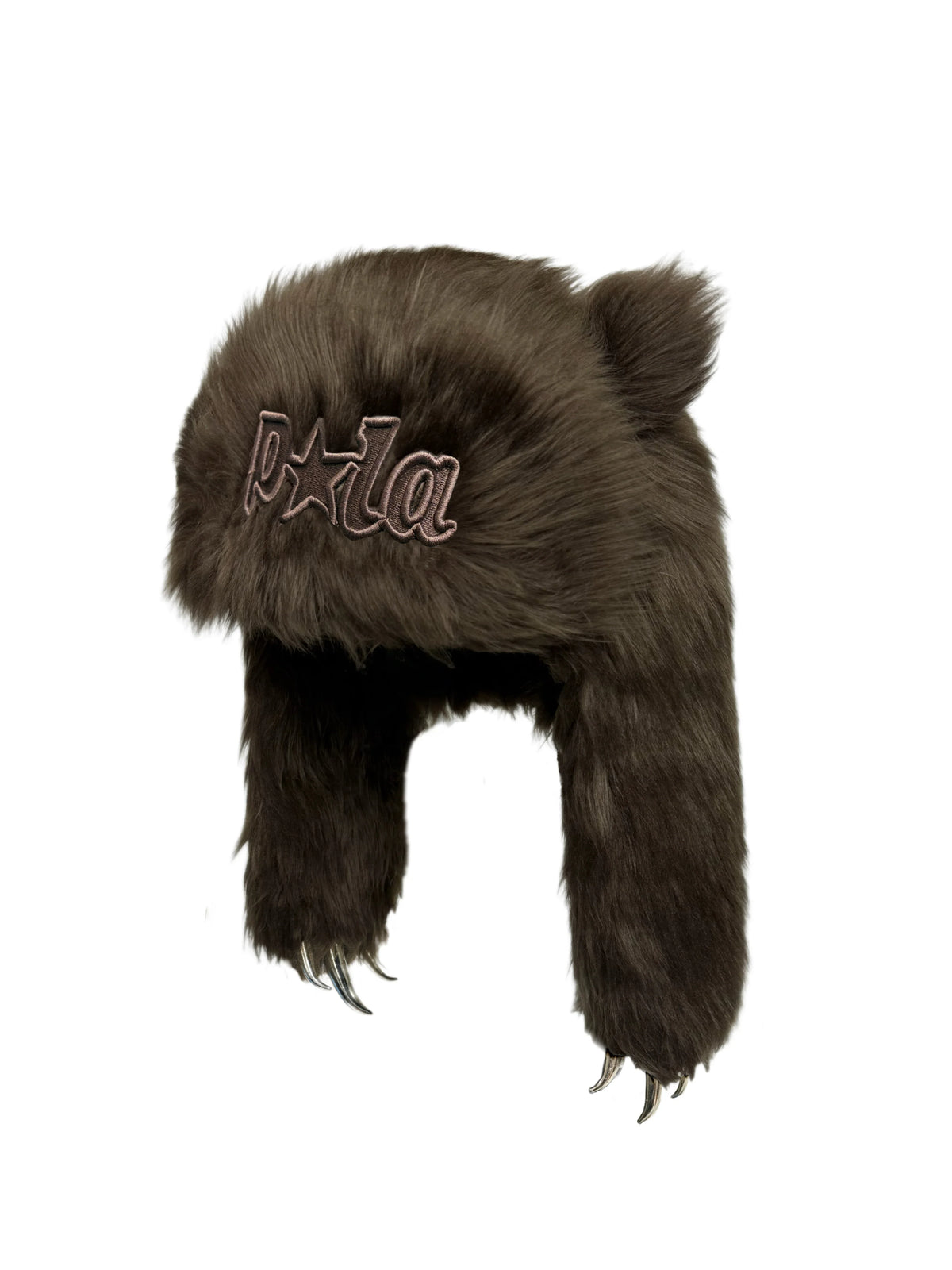 PLUSH BROWN BEAR CAP