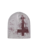 PINK PRINTED KNIT HAT