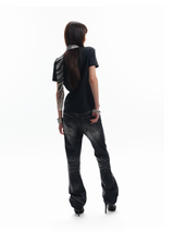 RHINESTONE V-NECK T-SHIRT