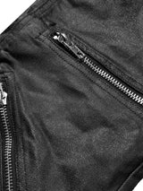 GLOSSY SILVER SILK PANTS