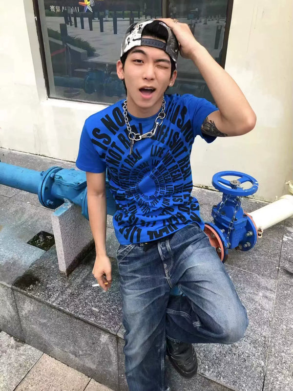 CASUAL BLUE SLIM-FIT T-SHIRT