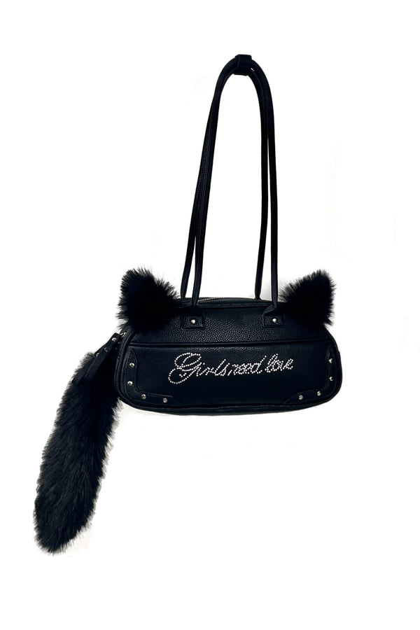 CUTE PLUSH CAT TAIL HANDBAG