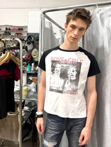RECORD PRINT SPLICED T-SHIRT