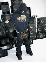 ANGEL PRINT HOODED SWEATSHIRT