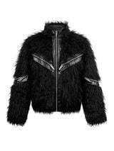 PATCHWORK LEATHER FUR JACKET