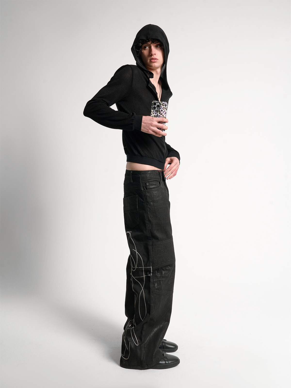 HEAVYWEIGHT BIKER JEANS WITH KNEE PADS