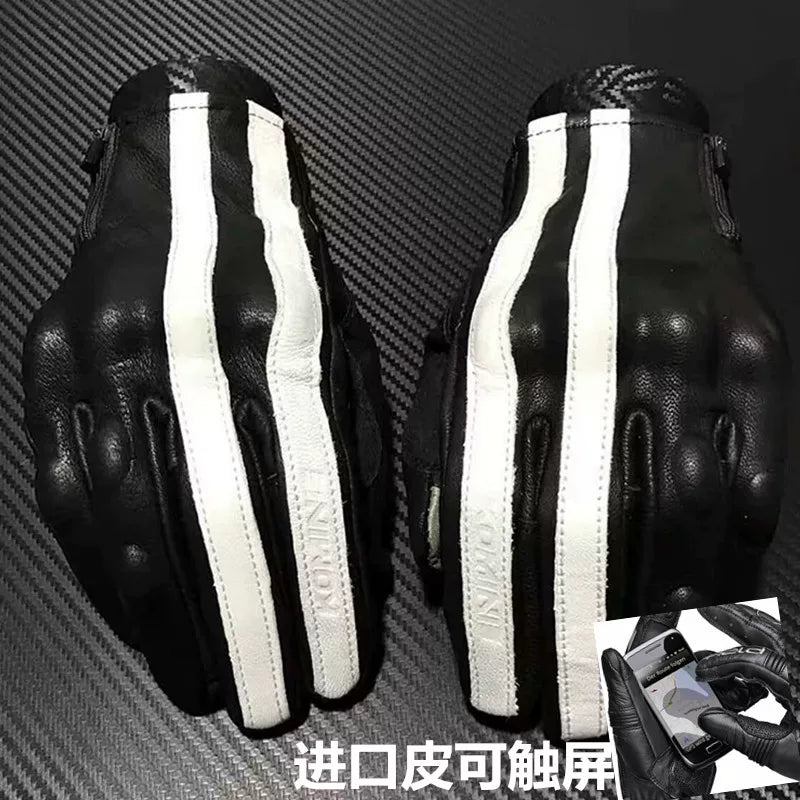 VINTAGE LEATHER BIKER GLOVES