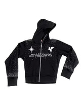 RHINESTONE ZIPPER HOODIE SWEATSHIRT