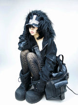 STUDDED IRON CROSS CAP