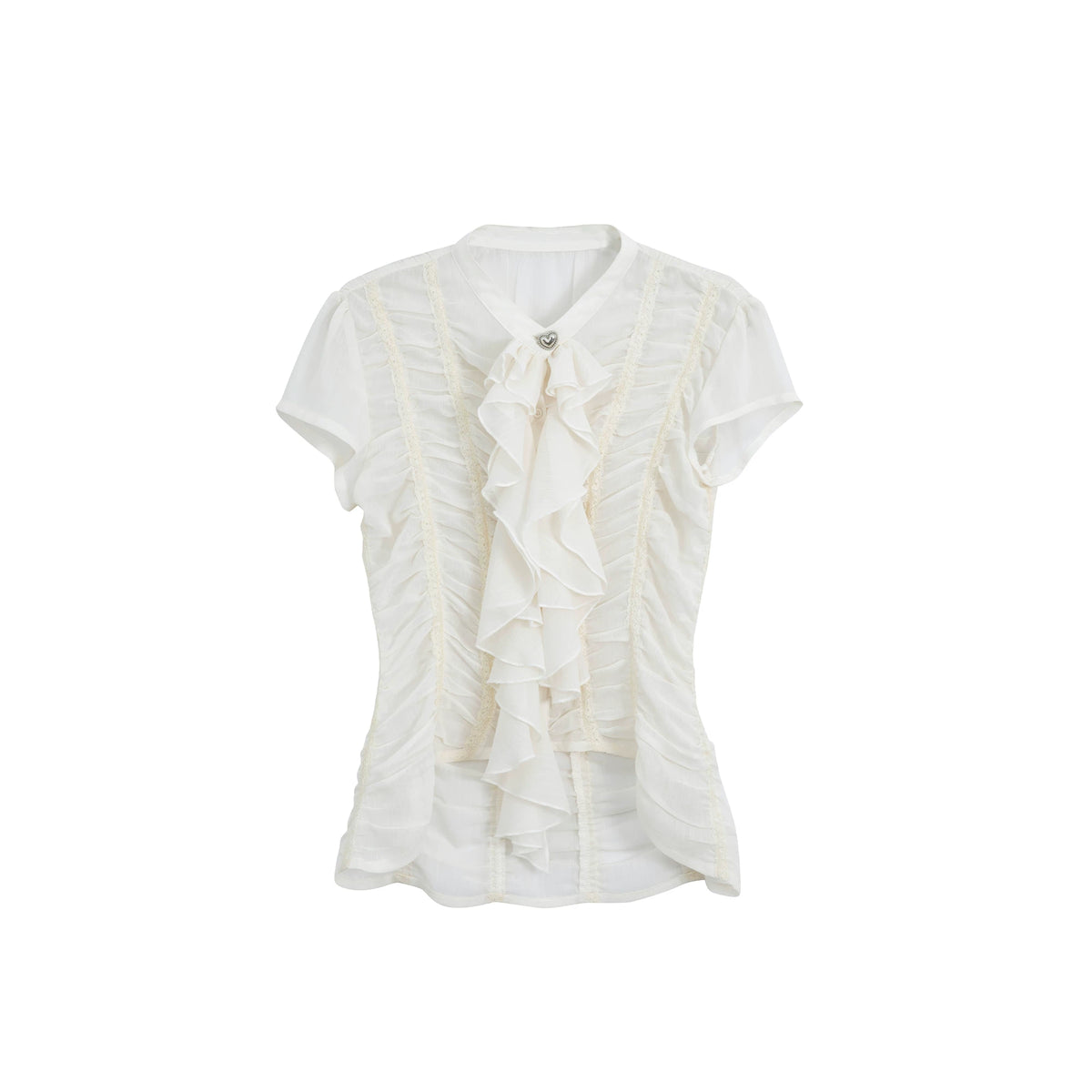 VICTORIAN RUFFLE CHIFFON BLOUSE