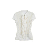 VICTORIAN RUFFLE CHIFFON BLOUSE
