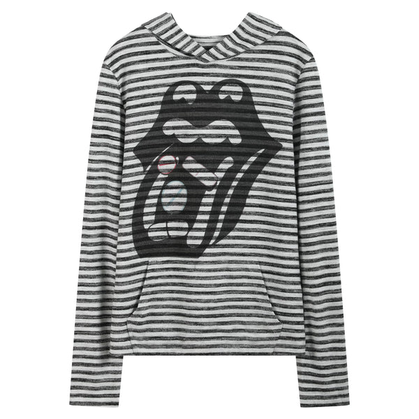 DIZZY CANDY STRIPED HOODIE TEE