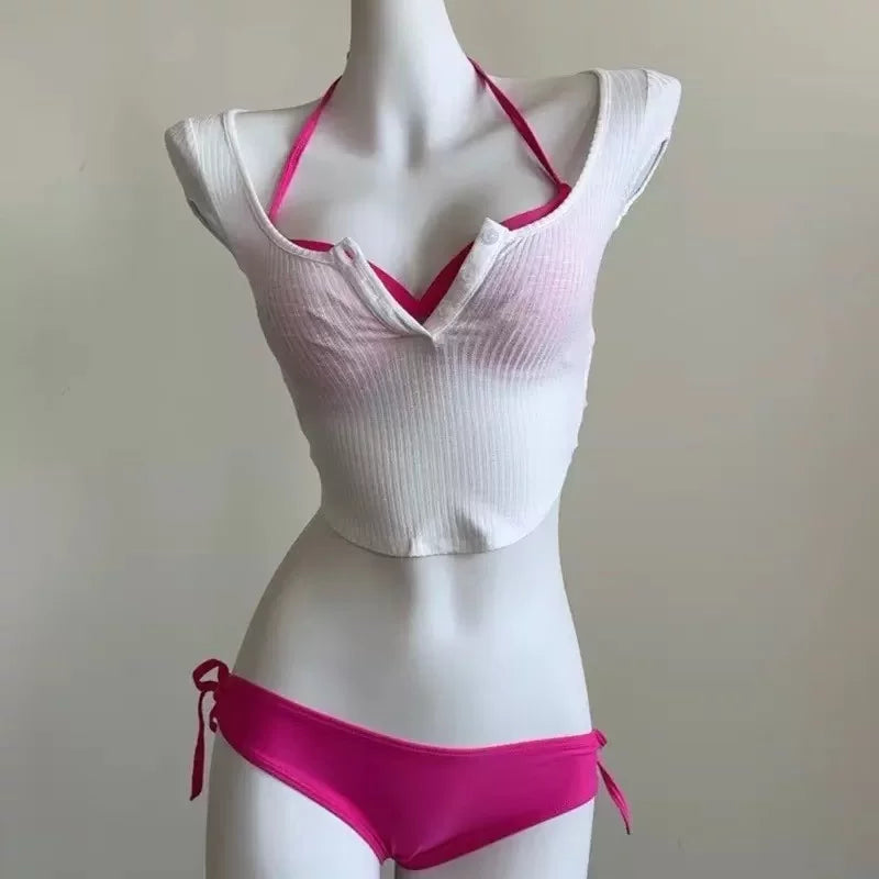 CHIC THREE-PIECE BIKINI SET