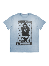 LIGHT BLUE SLOGAN TEE